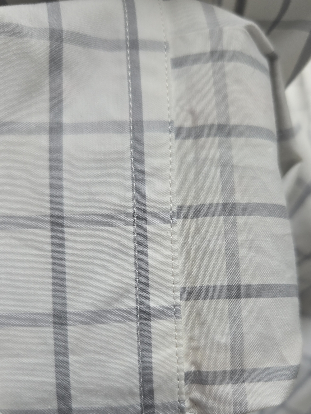 Thom Browne White Shirt with Gray Windowpane Check - Picture 10 of 10